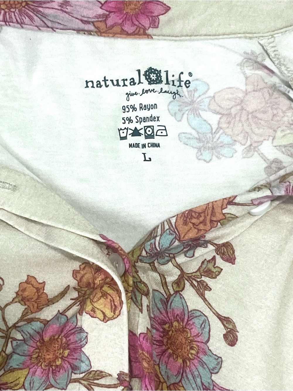 NWOT Natural Life Short Sleeve Floral Maxi Dress - Picture 7 of 7